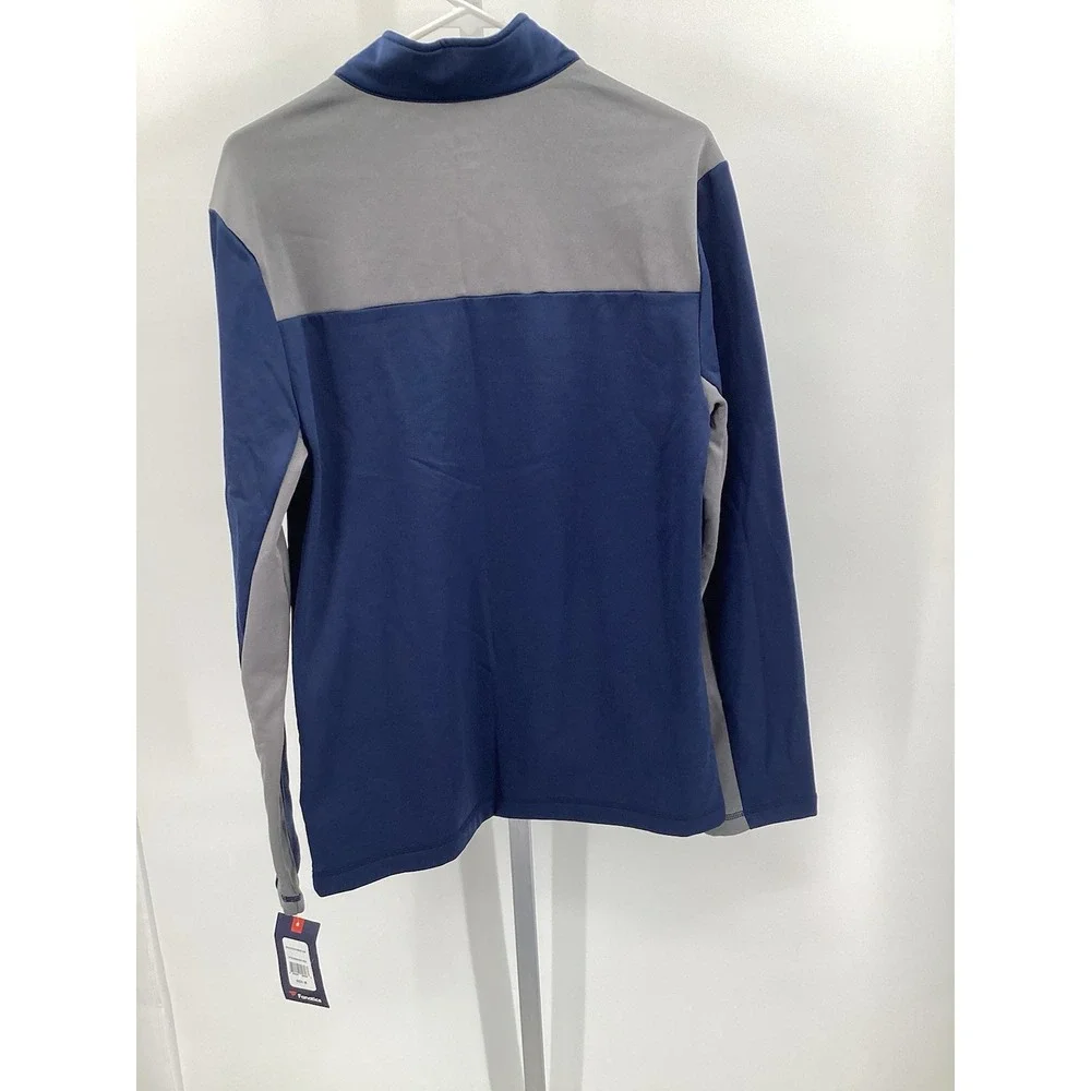 NWT Mens Fanatics Tampa‎ Bay Rays long sleeved 1/4 zip performance pullover Blue